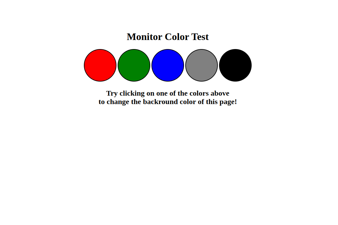 GitHub - himubey/MonitorColorTest: Once the web page loads, you will ...