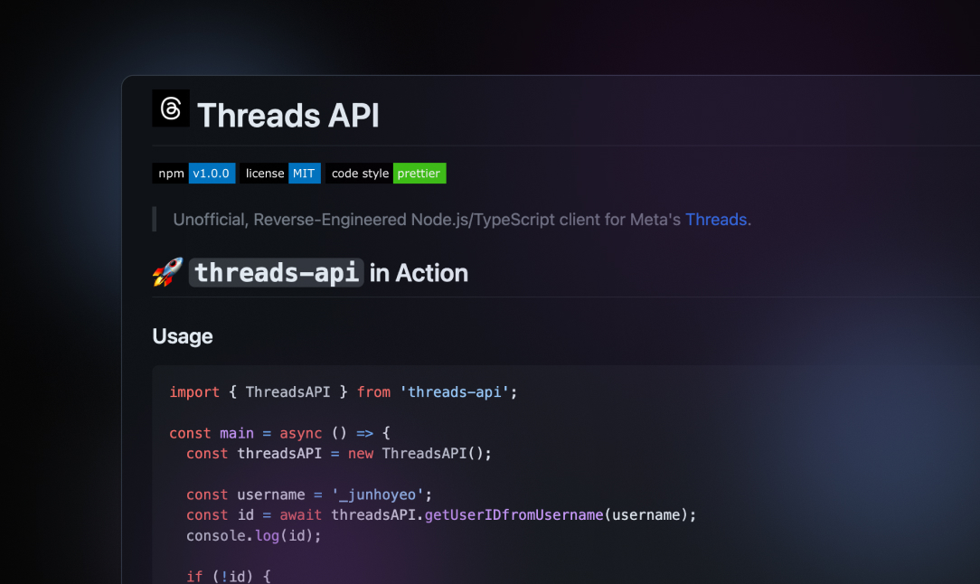 Threads api. Threads meta.