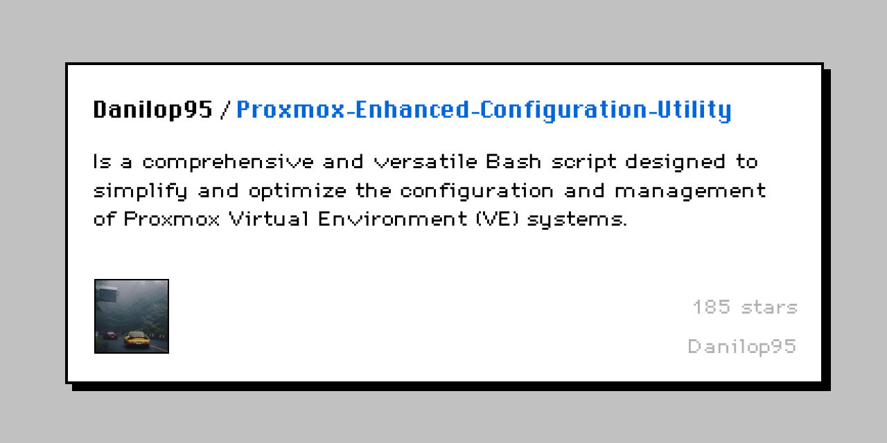 Proxmox-Enhanced-Configuration-Utility