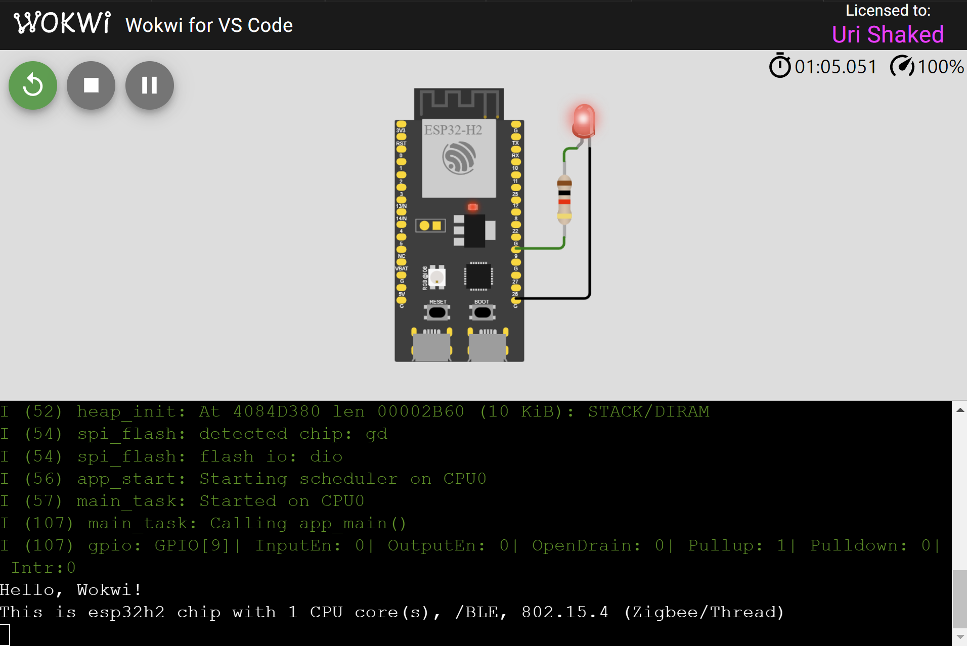 GitHub - wokwi/esp32h2-hello-world: ESP32-H2 on Wokwi for VS Code