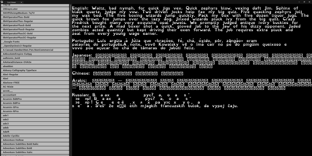 UEFontViewer