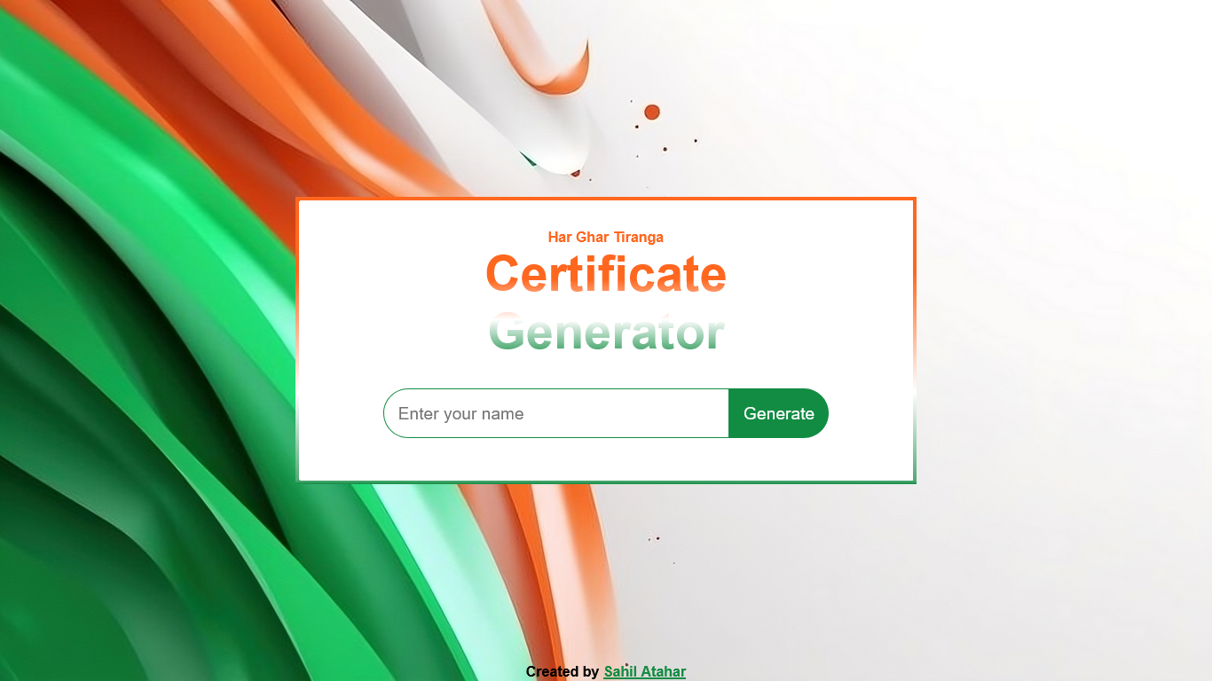 Har-Ghar-Tiranga-Certificate-Generator