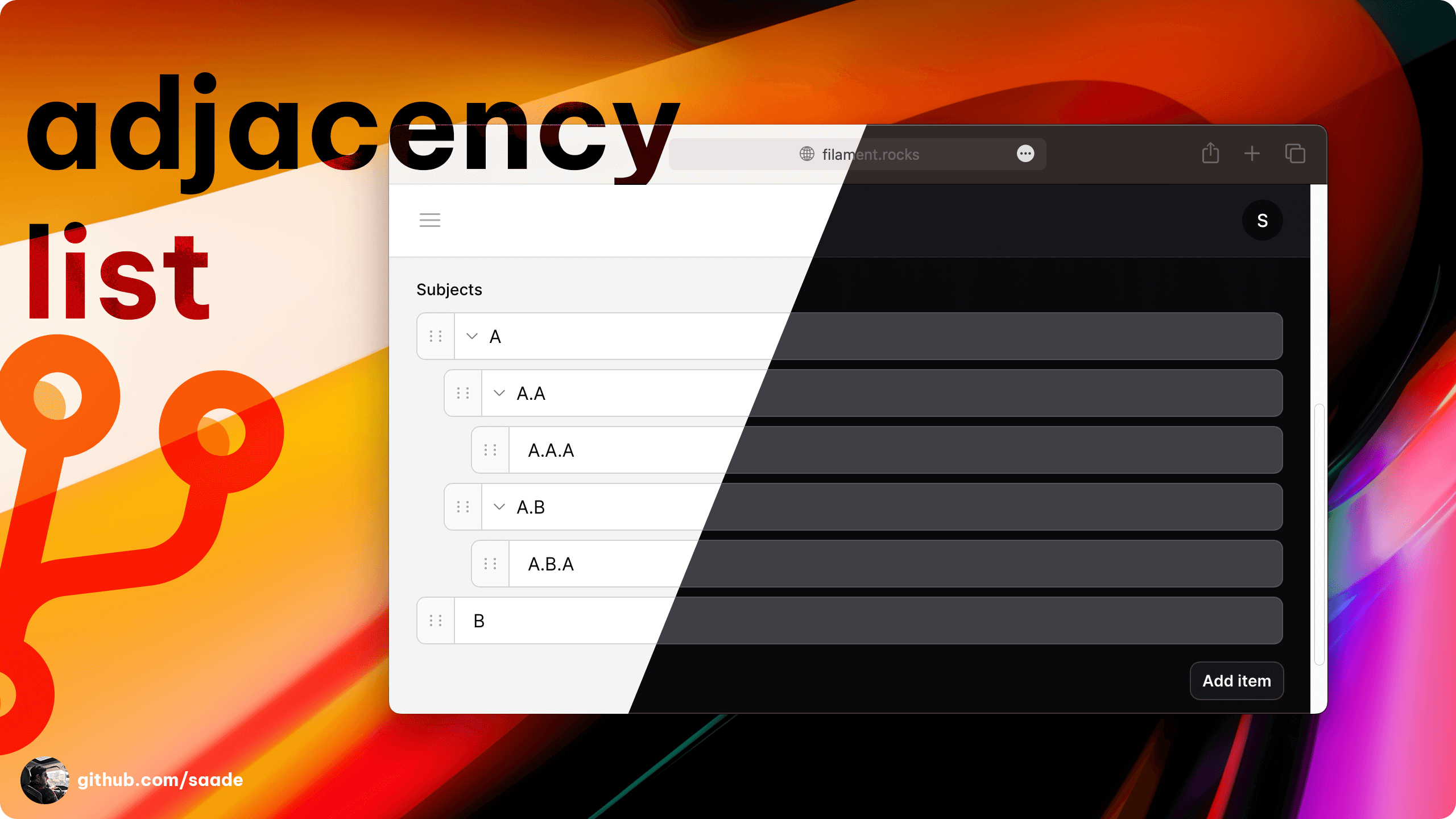 filament-adjacency-list