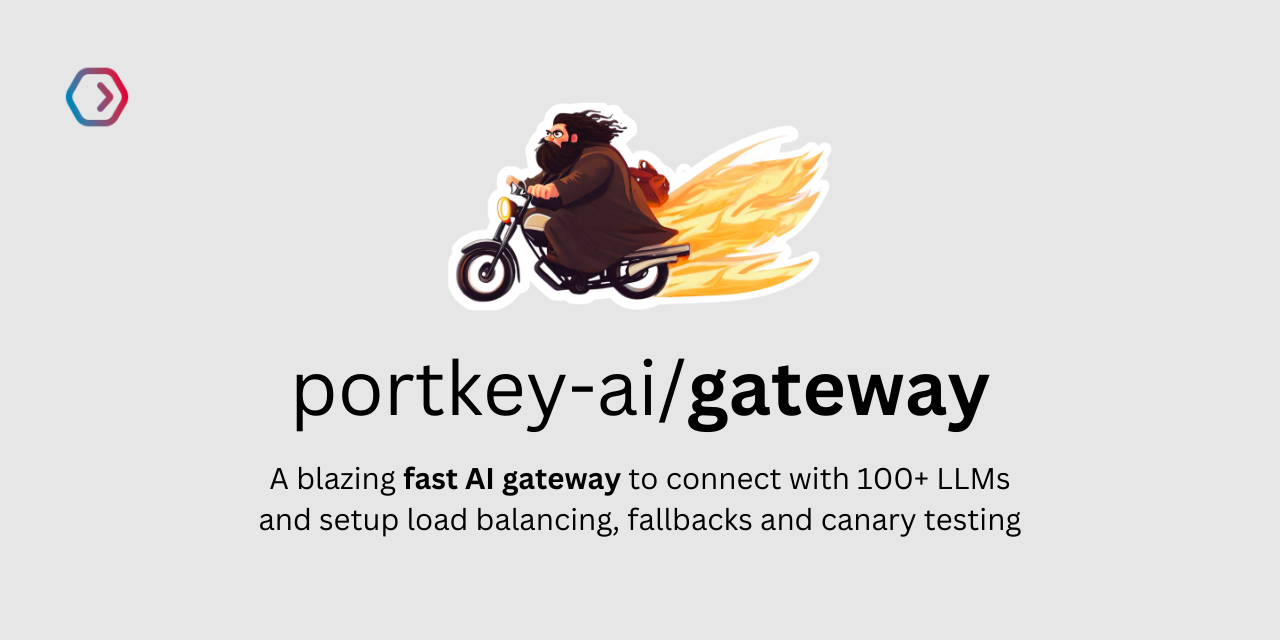 Thumbnail of GitHub - Portkey-AI/gateway: A Blazing Fast AI Gateway. Route to 100+ LLMs with 1 fast & friendly API.