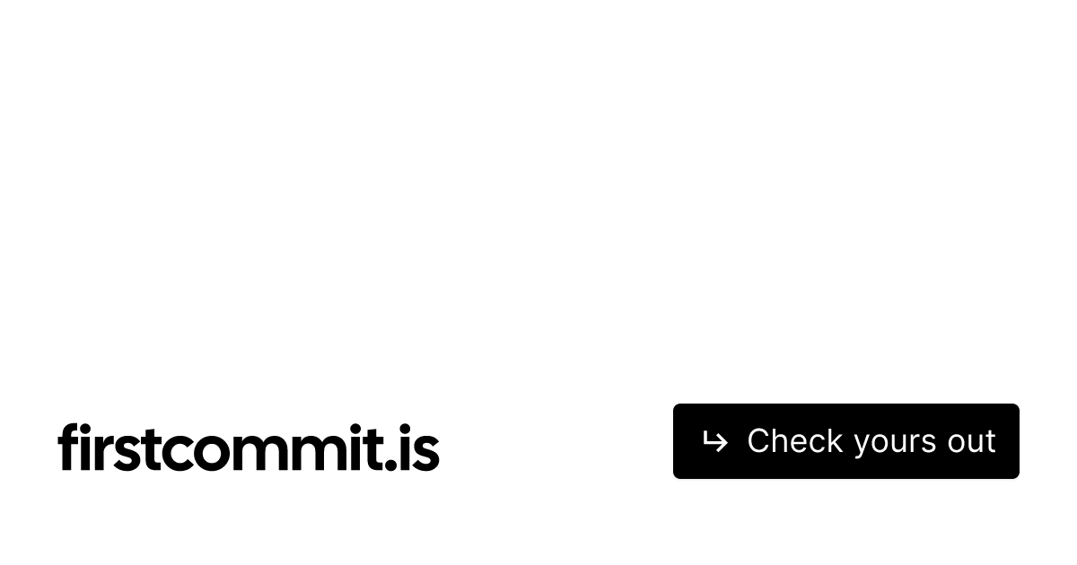 firstcommit.is