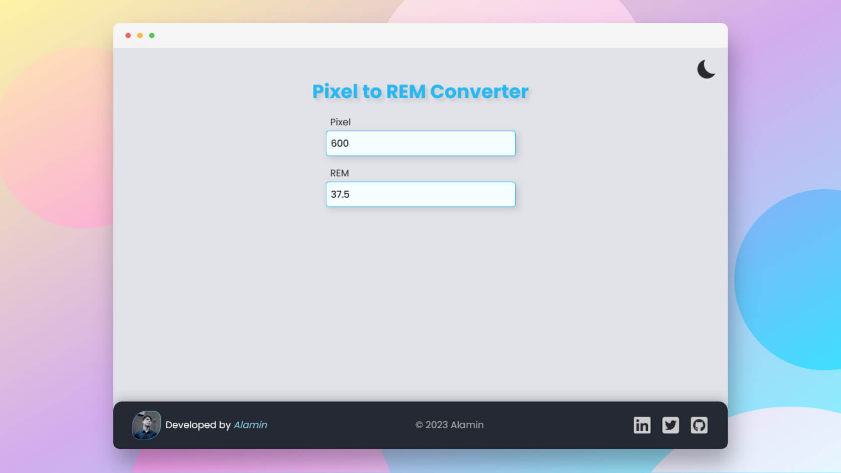 Pixel-to-REM-Converter