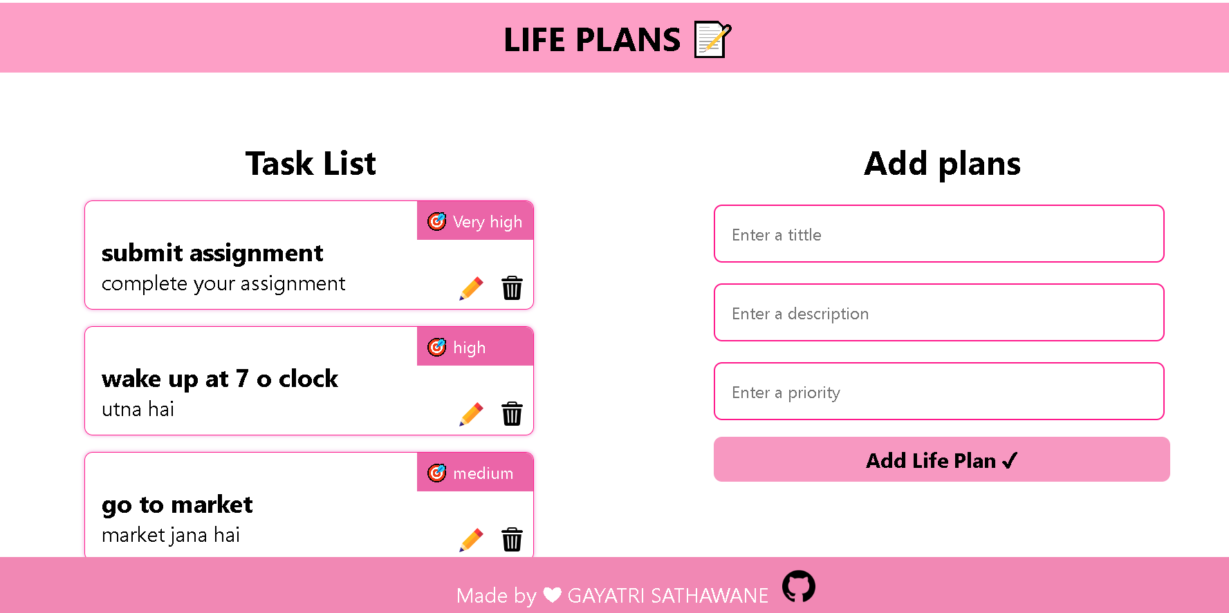 GitHub - gayatrisathawane/life-plans: This project will guide you ...