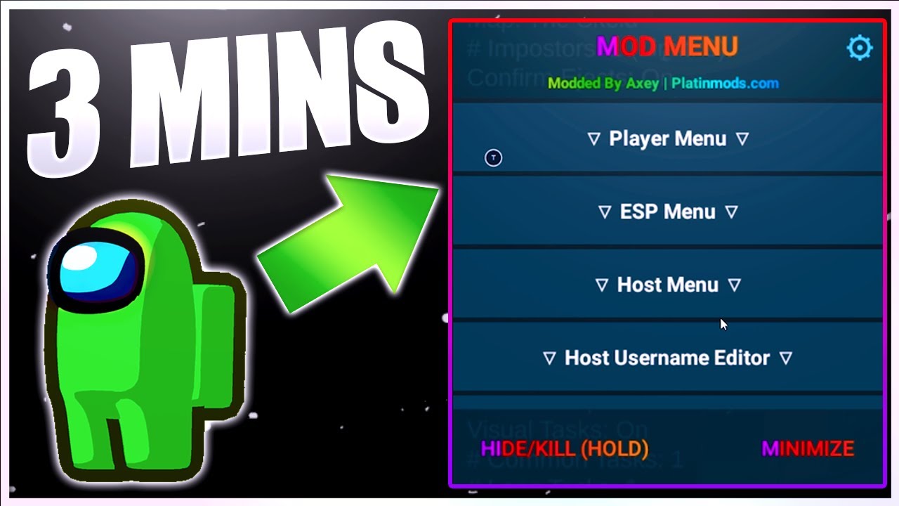 HOW TO HACK AMONG US MOD MENU ALWAYS IMPOSTER WORKING 
