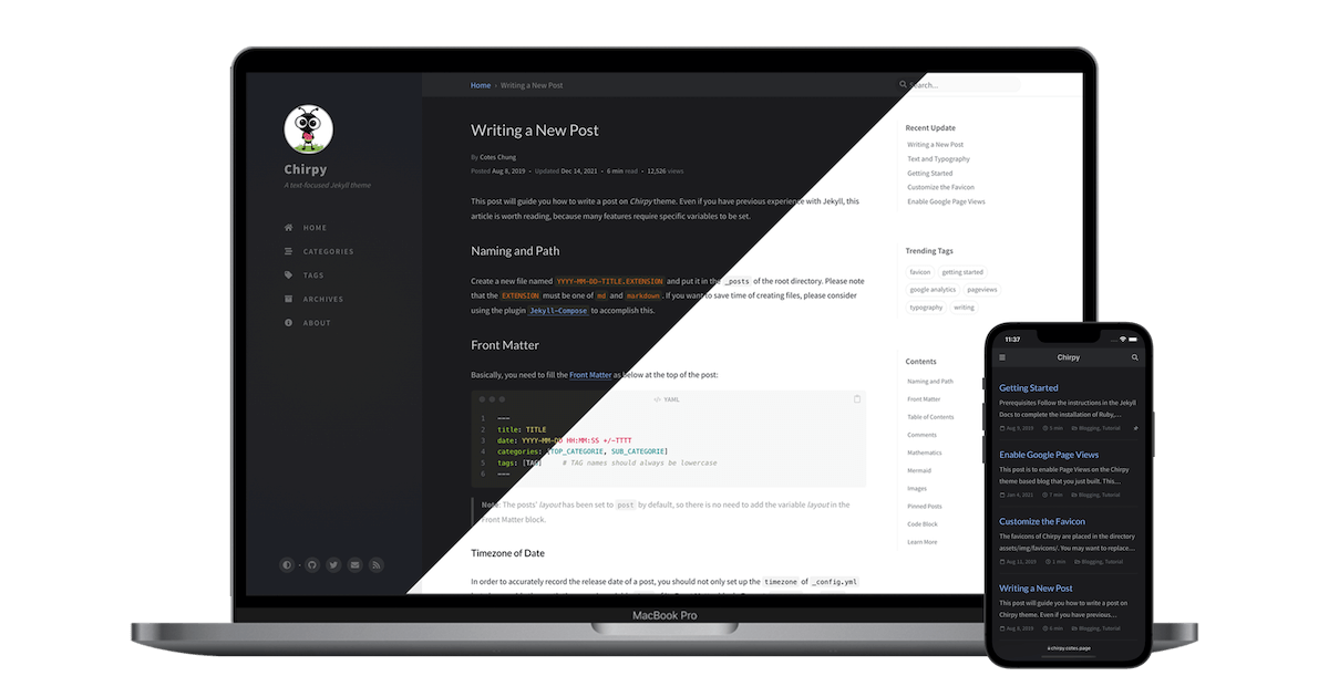 Notebook Jekyll Themes