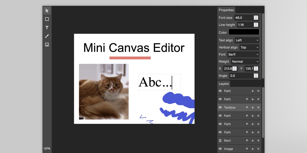 GitHub B4rtaz mini canvas editor Canvas Editor Component For 