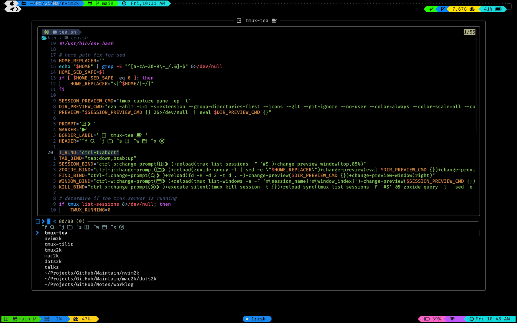 tmux-tea