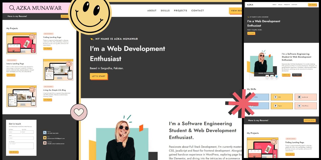 GitHub - AzkaMunawar/portfolio: Personal Portfolio Website