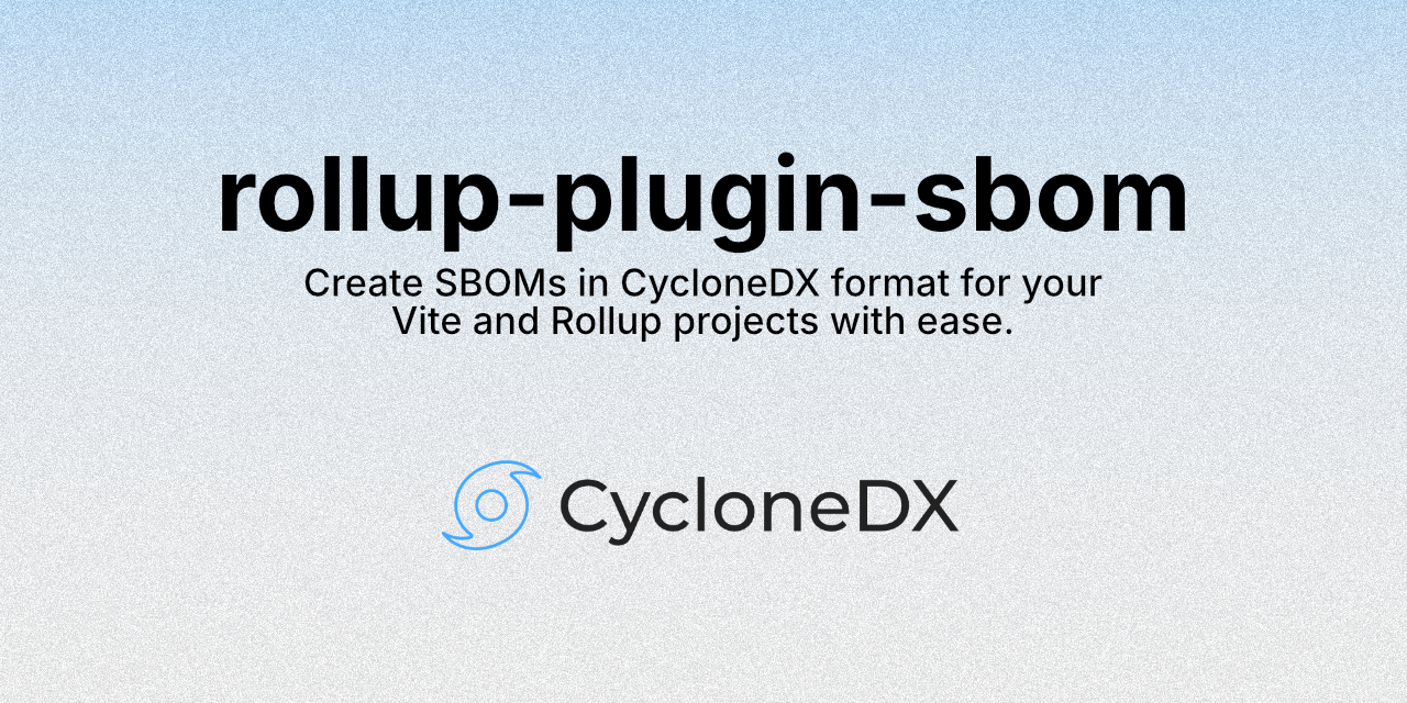 rollup-plugin-sbom