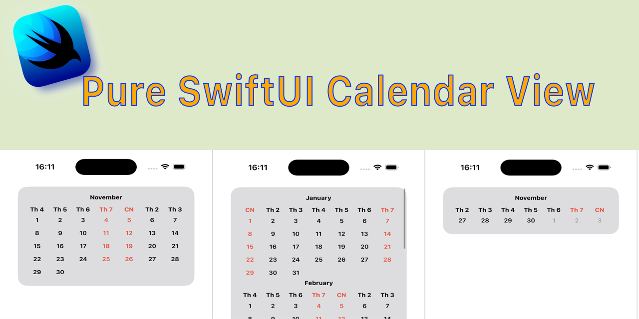 SwiftUICalendarView