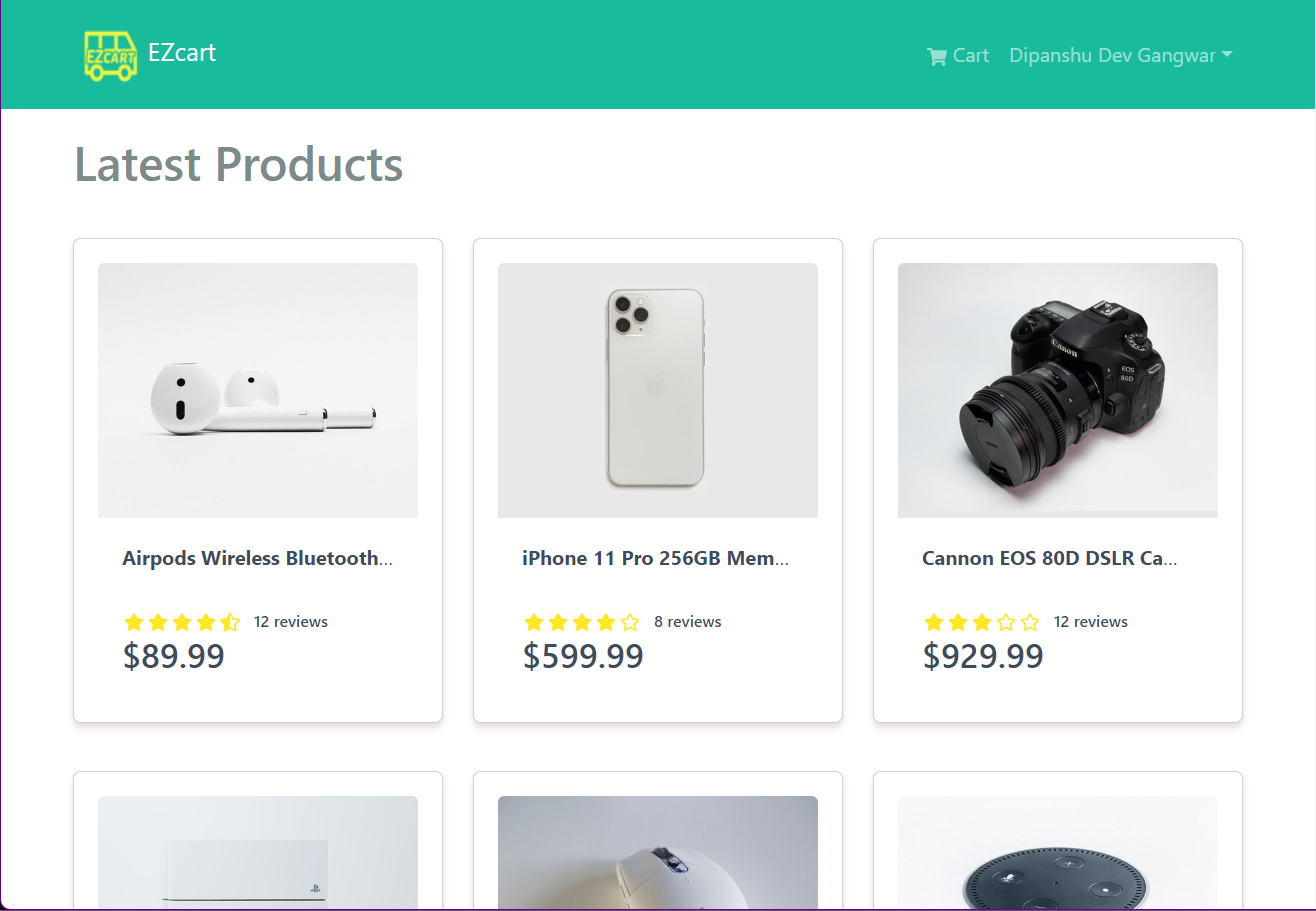 GitHub - dipanshuD09/EZcart-v1.1: eCommerce store built using MERN ...
