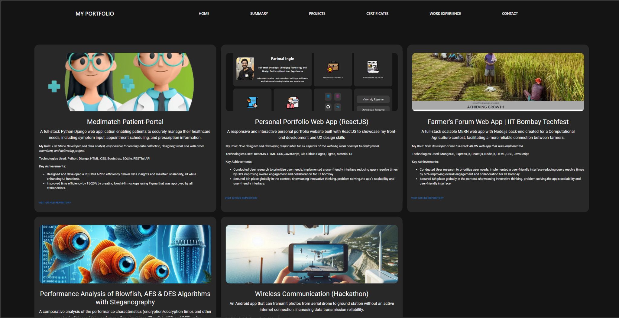 GitHub - parimalingle1805/personal-portfolio-react