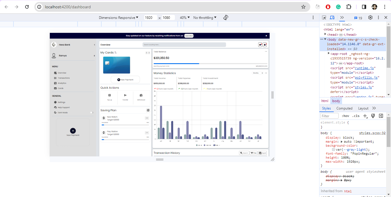 GitHub - RamyaPusala-prog/hexa-bank-dashboard-statistics: Hexa bank ...