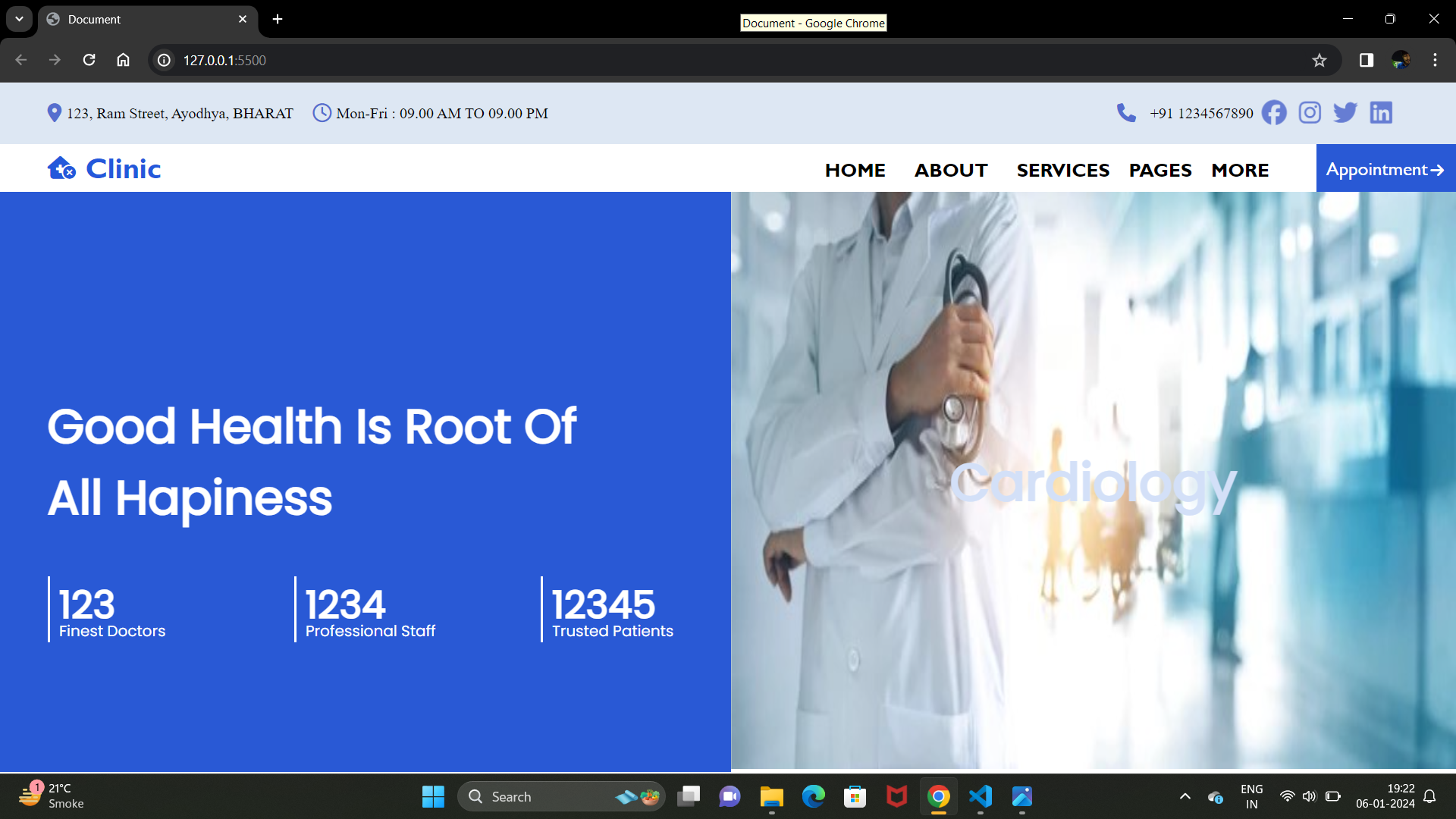 GitHub - Kingsman119/Doc-Home-Page: Webpage Design For Doctor · GitHub