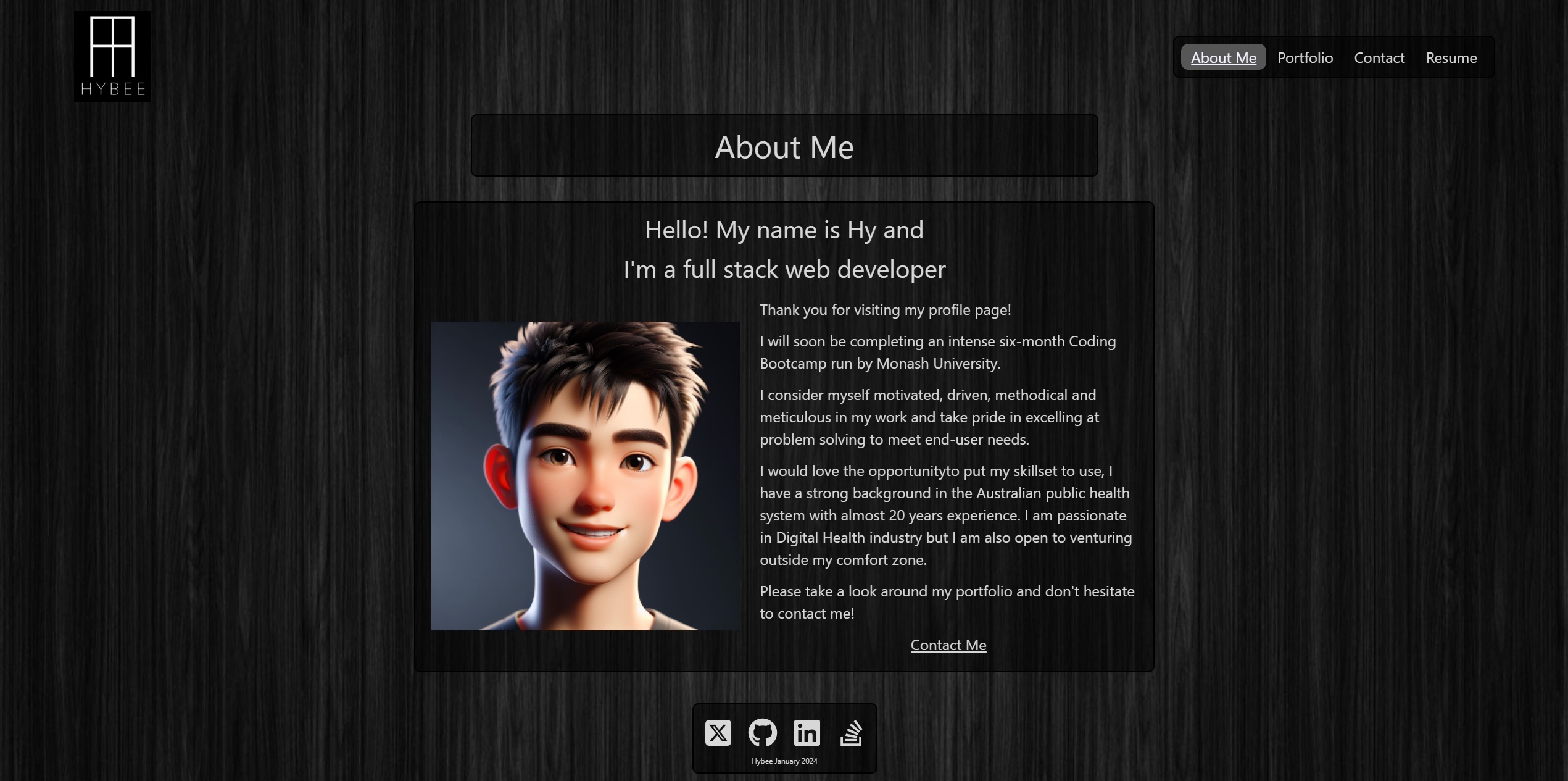 GitHub - hybee234/react-portfolio: Week 20 - React