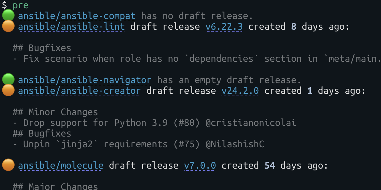 GitHub - pycontribs/gh-pre: project now part of mk tool