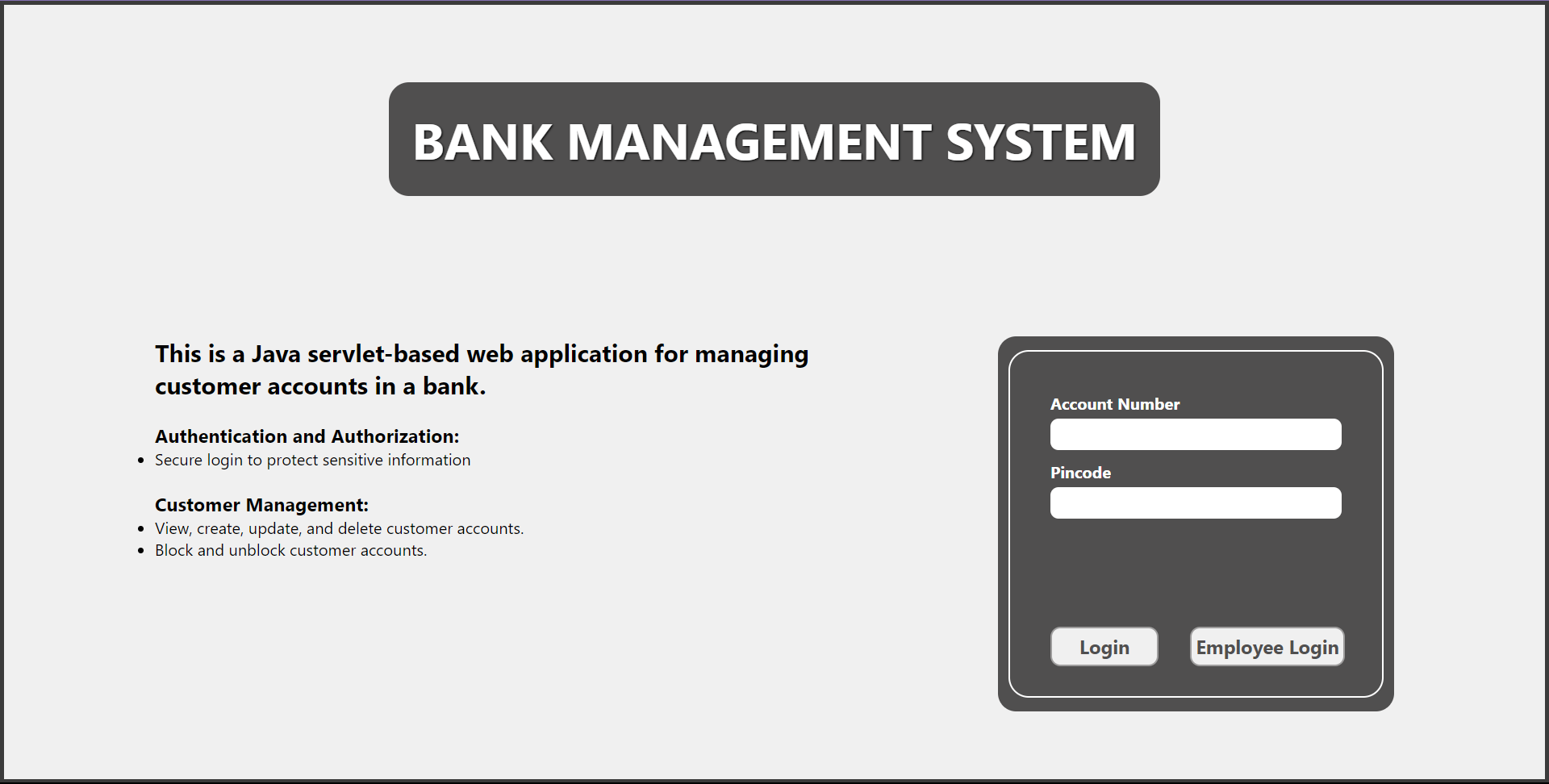 BankManagementSystem-JSP-Servlet