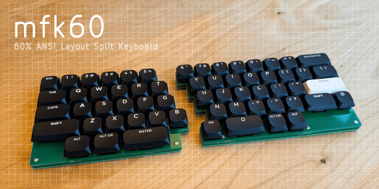 GitHub niw/mfk60 60 ANSI Layout Split Keyboard. mfk60 is My First