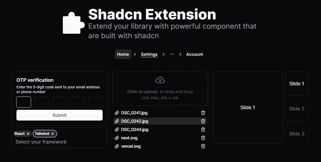 shadcn-extension