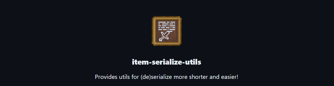 GitHub - presentkim-pm/item-serialize-utils: Provides utils for (de ...