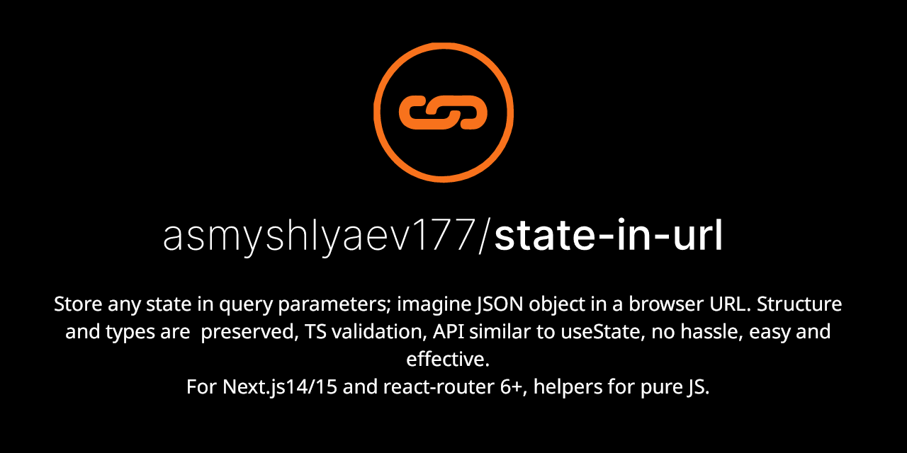 GitHub - asmyshlyaev177/state-in-url: Store any user state in query ...