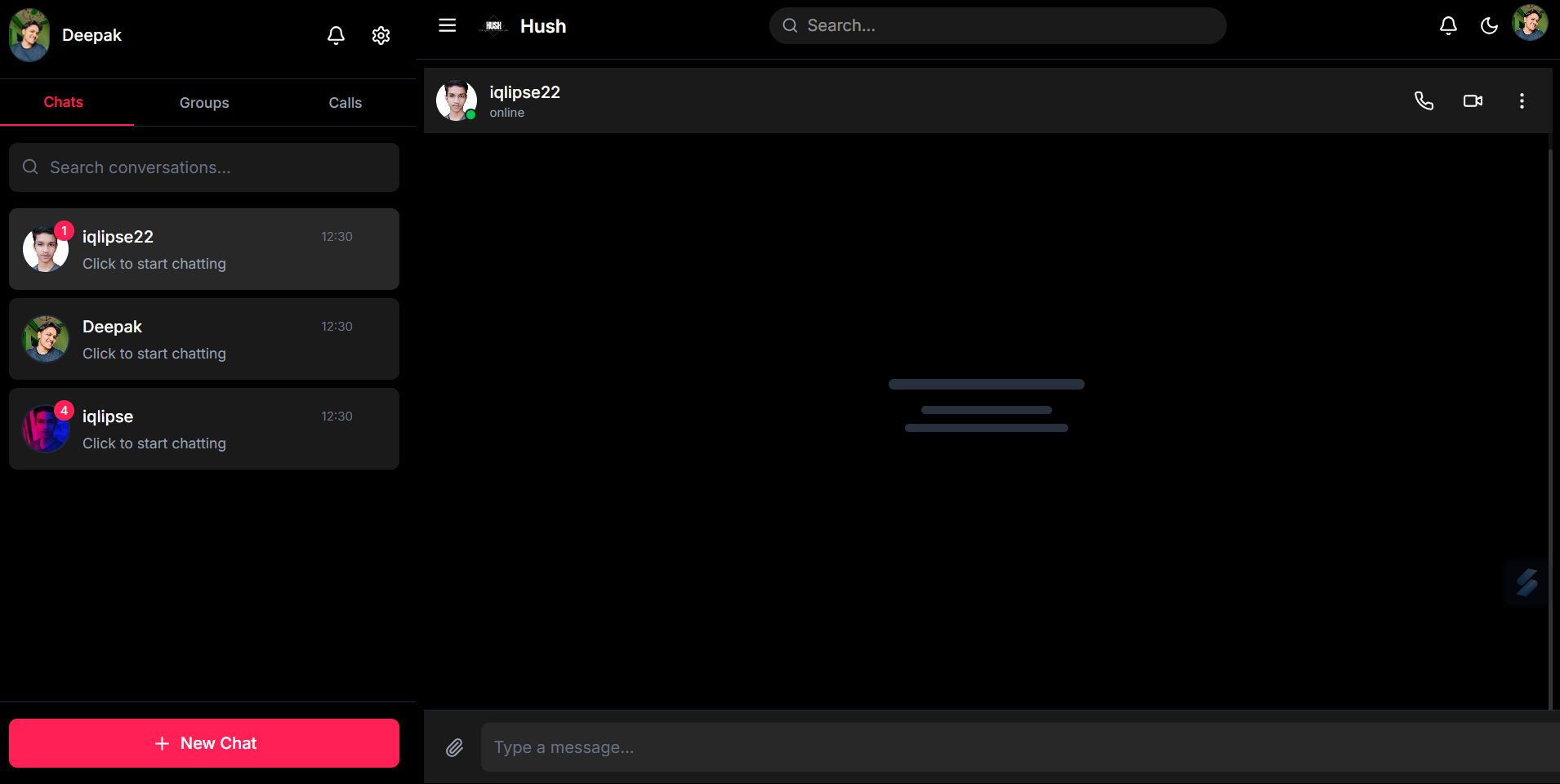 GitHub - iQliPsE-22/Hush: Whisper is a real-time chatting web ...