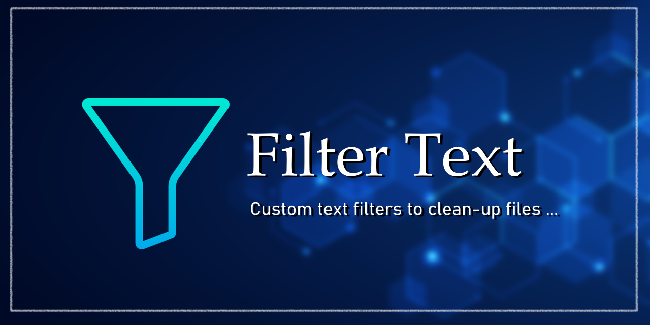 GitHub - michagrandel/filtertext: Simple library and commandline tool ...