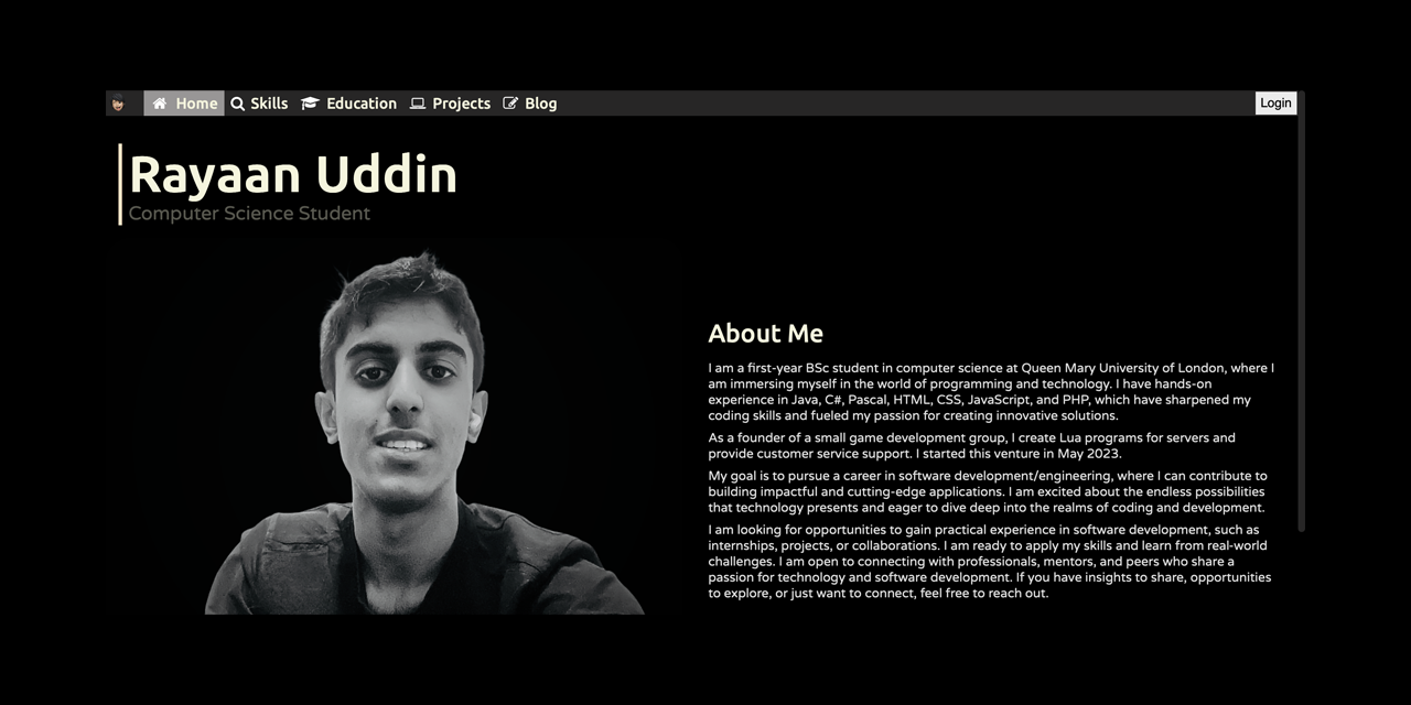 GitHub - RayaanUddin/MyPortfolio: This is a repo of my portfolio. My ...