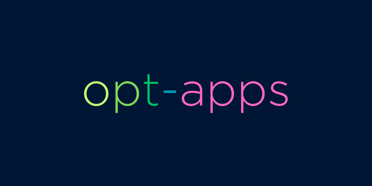 GitHub - MartinLaskowski/opt-apps.github.io: Static site for opt-apps.com