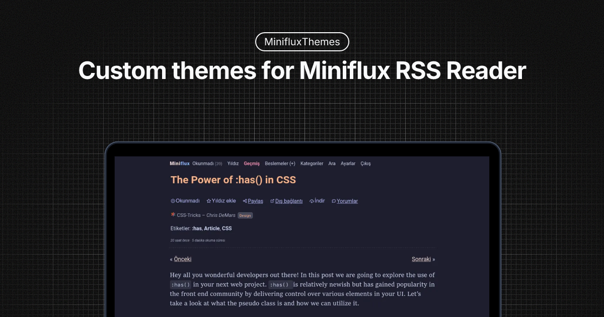 MinifluxThemes preview