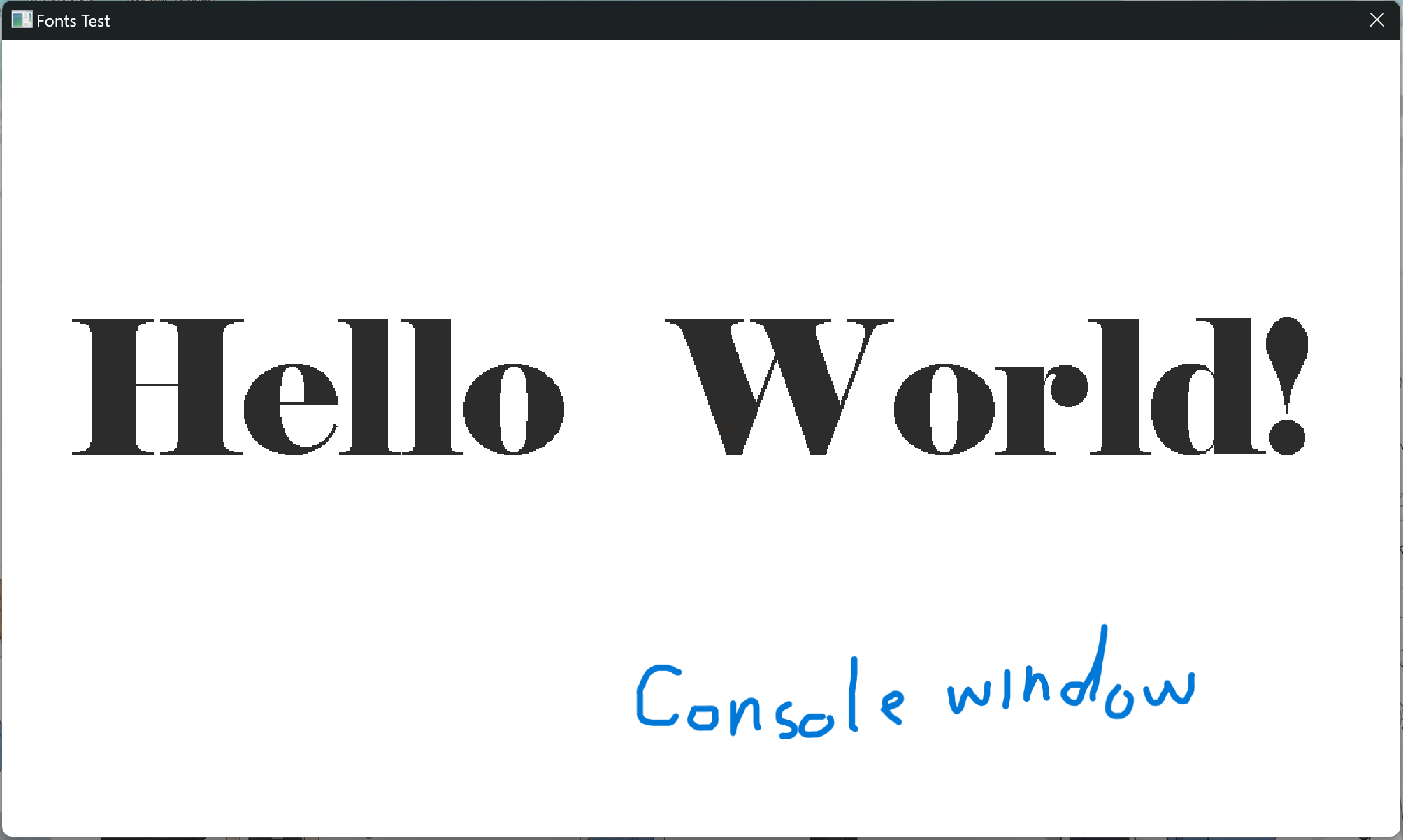 Github cobaltewild console fonts display a simple program that can