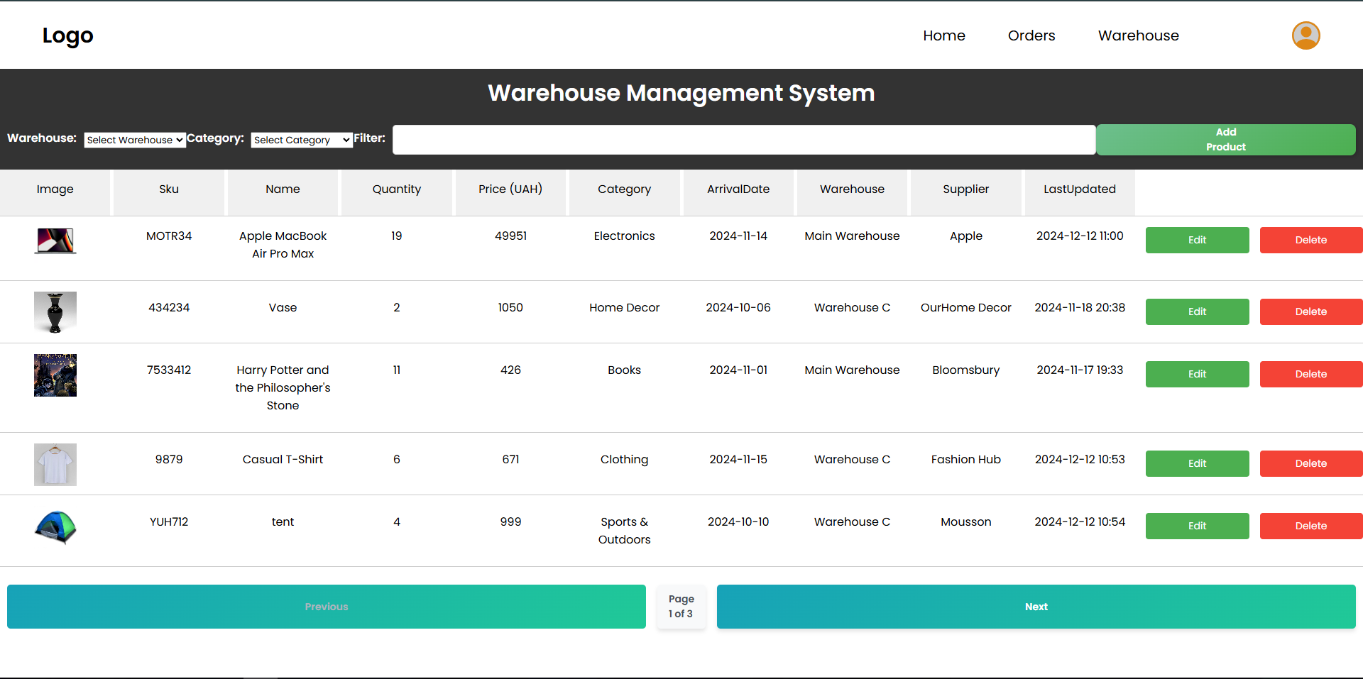 WarehouseOnline
