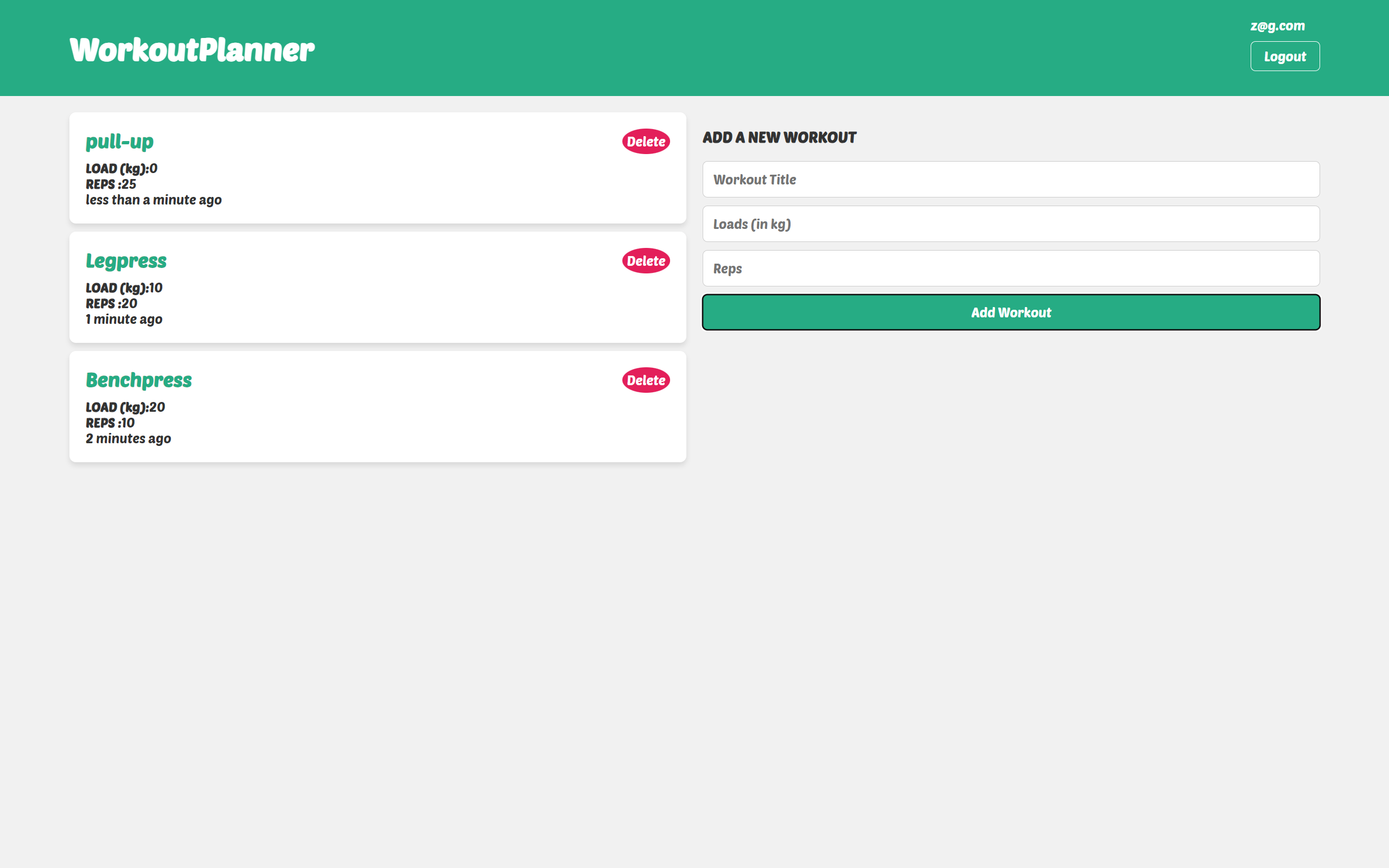 GitHub - zephanphilip/WorkoutPlanner: A Workout Planner WebApp using ...
