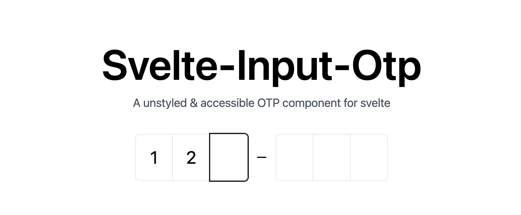 svelte-input-otp Svelte Themes