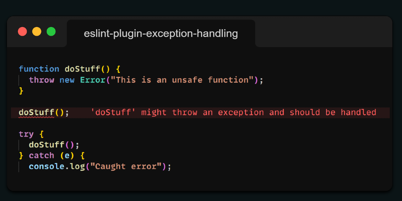 eslint-plugin-exception-handling