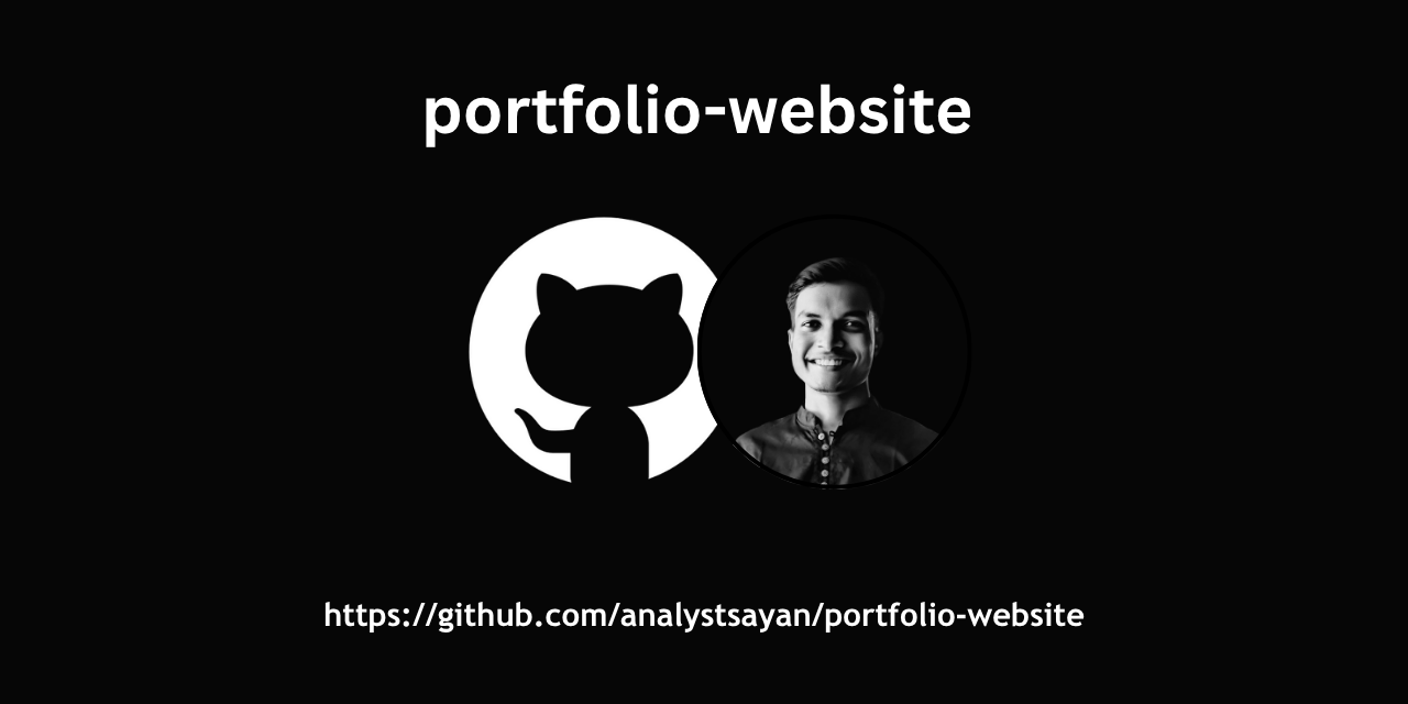 GitHub - analystsayan/portfolio-website: Sayan Mondal aka Analyst Sayan ...