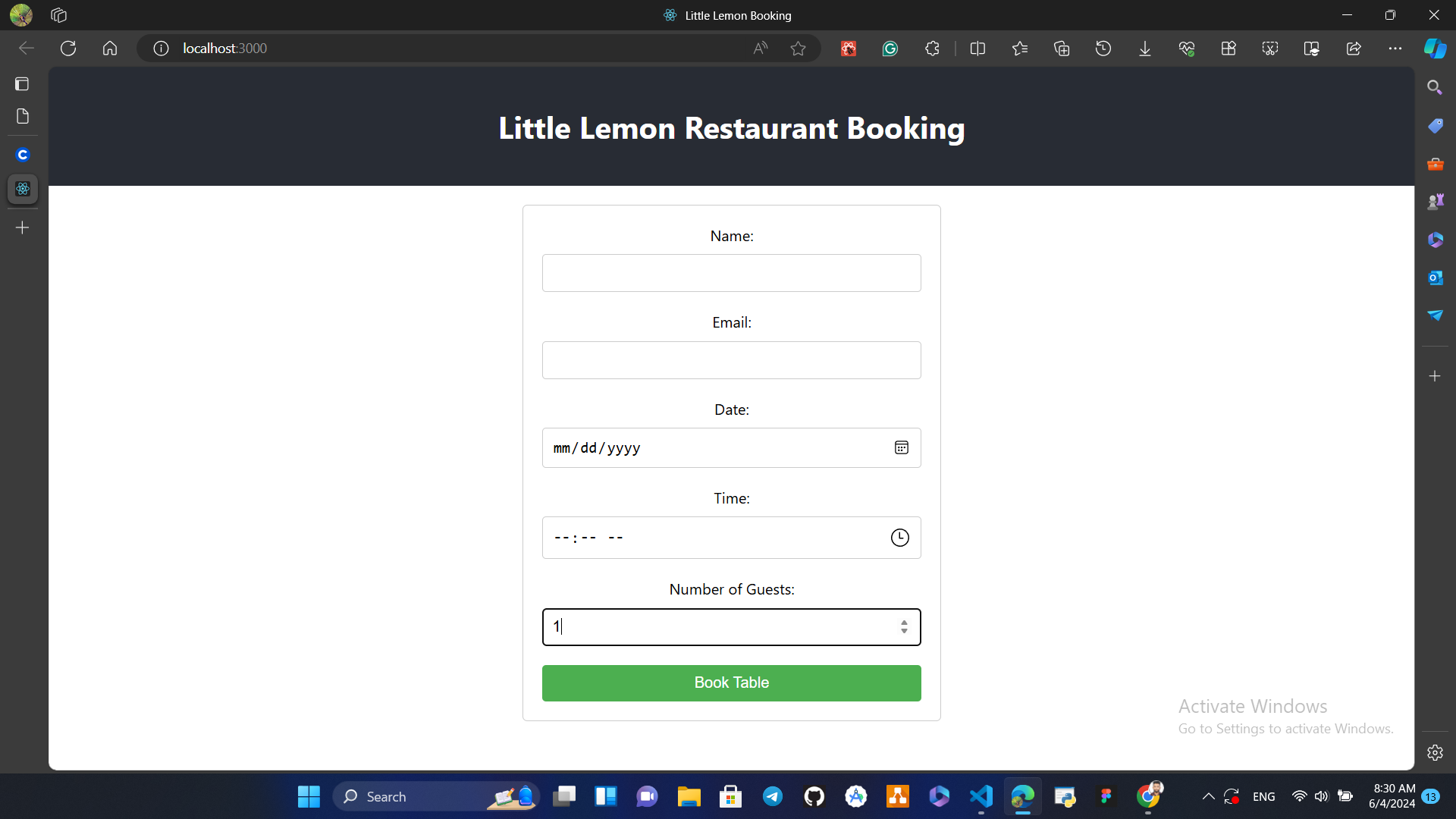 GitHub - ThisaraShehanKavinda/little-lemon-booking · GitHub