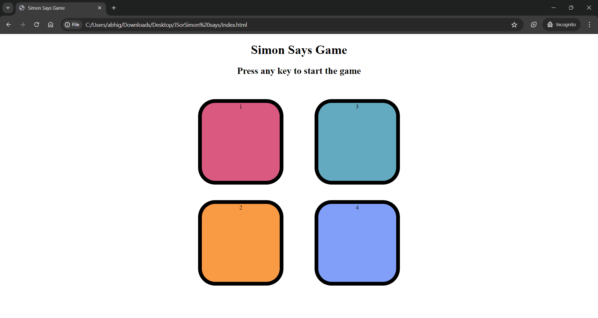 GitHub abhiguptanitb/SimonSaysGame