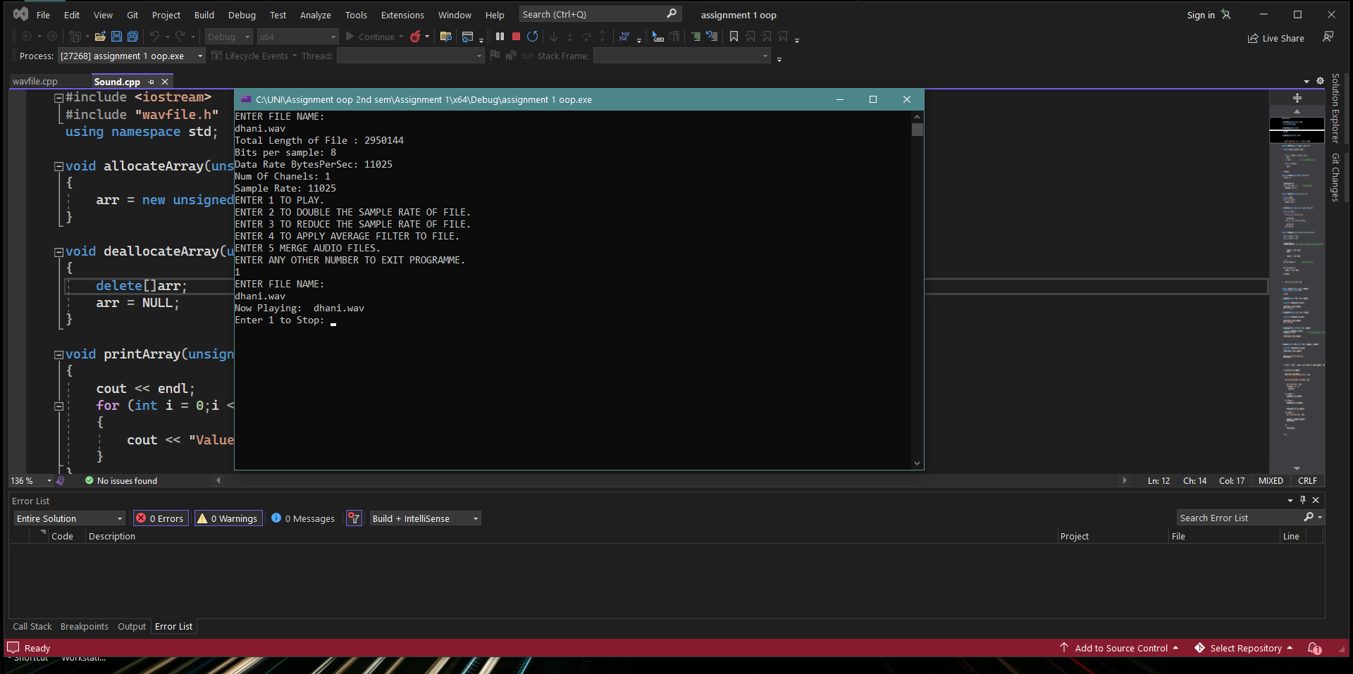 GitHub - CapMushi/WAV-Sample-Rate-Editor: C++ code that manipulates wav ...