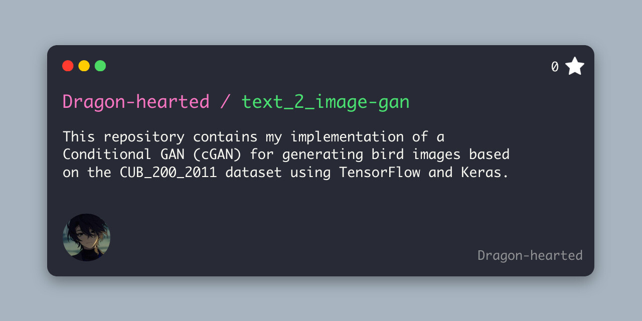 GitHub - Dragon-hearted/text_2_image-gan: This repository contains my ...