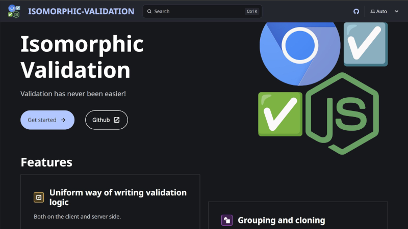 GitHub - itihon/isomorphic-validation: Javascript validation library ...