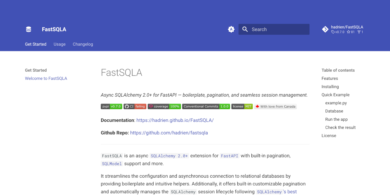 FastSQLA