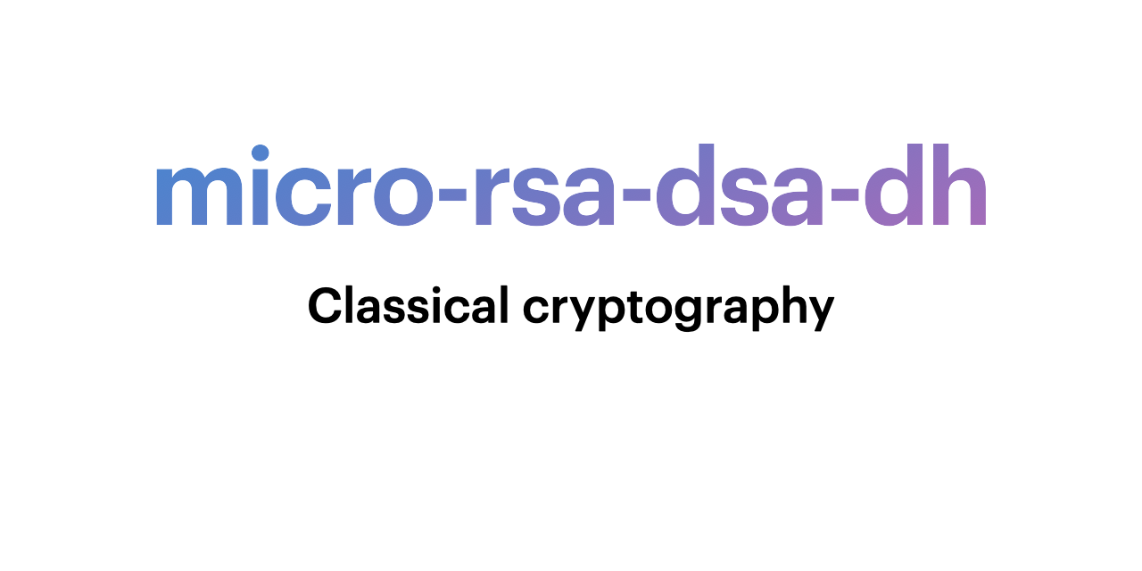 micro-rsa-dsa-dh