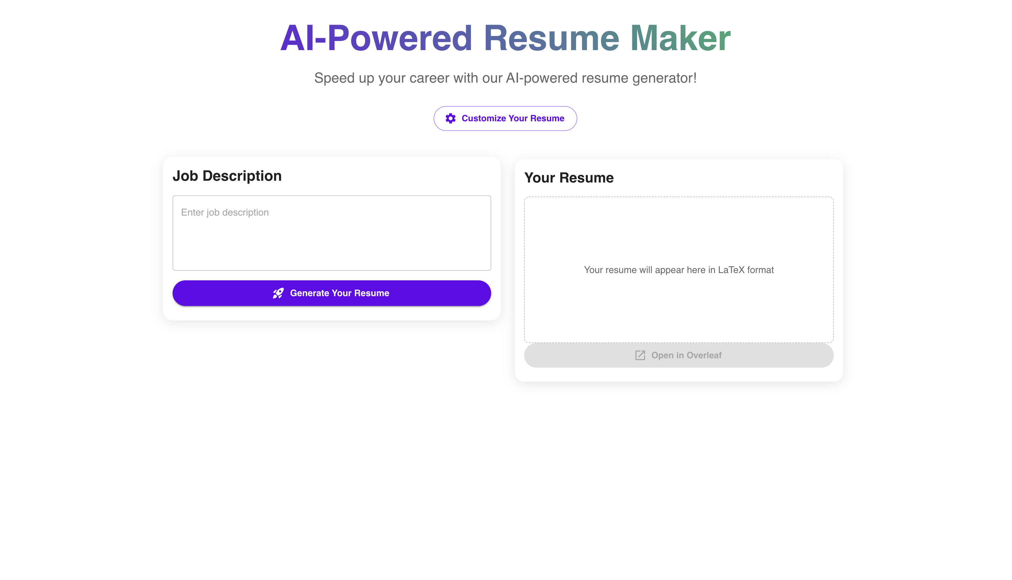 GitHub tkattkat/resumemakerai Generate custom resumes tailored to