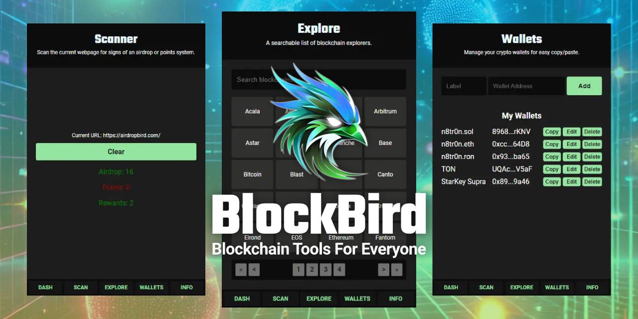 GitHub - n8tr0nc/BlockBird: Web3 Tools For Everyone