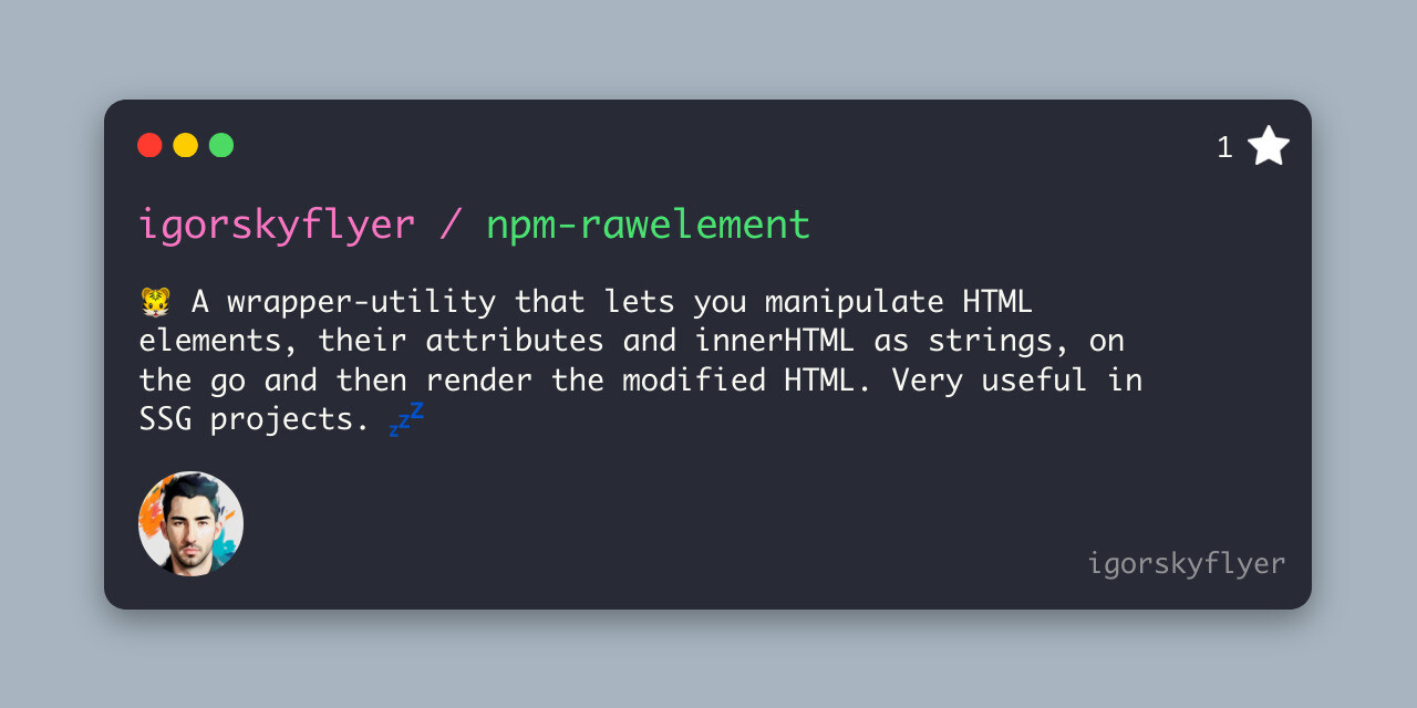 npm-rawelement